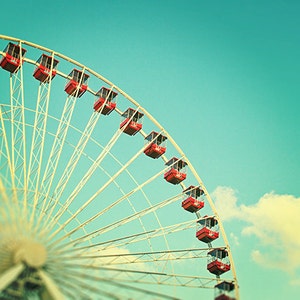 Navy Pier Ferris Wheel Photo: Chicago Summer Carnival Art Print