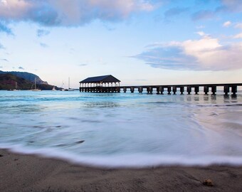 Hanalei Bay Pier Sunrise Photograph: Kauai Hawaii Beach Art