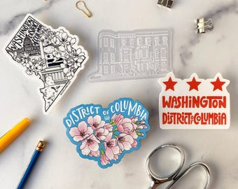 Navy Peony Autocollants De Voyage Monumental Washington DC (28