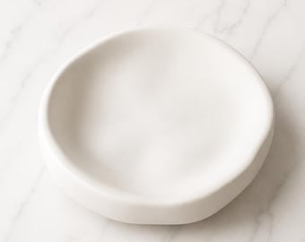 Minimal Jesmonite Catchall Bowl | Modern Trinket Dish | Handmade Home Decor