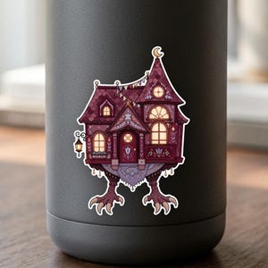 Baba Yaga House Stickers Folk Art Witch Cottage Decal For Fantasy Fans Mystical Forest Hut Slavic Folklore Laptop Journal Gift Free Shipping