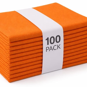 Rostorange Baumwoll-Servietten: Moderne wiederverwendbare Stoffservietten Tischdekoration für Empfänge, Abendessen und Wohnkultur