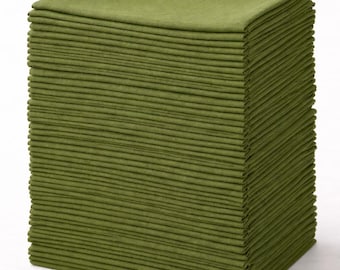 Dark Moss Green Softened Napkins for Wedding Party, Napkins Rustic Cloth Wedding Table Decor for Receptions, Dinners and Home decor