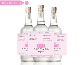 Mini Casamigos Custom Tequila Label 50ML, Margs & Matrimony, Bridal Shower, Bridesmaid Proposal, Bachelorette Favor, Final Fiesta, Wedding