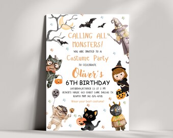 Editable Halloween Invitation, Halloween Party Invitation, Halloween Birthday Invitation, Halloween Invitation, Spooky birthday Invite