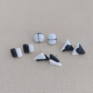 Unique earrings, stud earrings. Glass art, handicrafts. Own design. Beautiful Bullseye fusing glass with deep colors. In gift packaging.