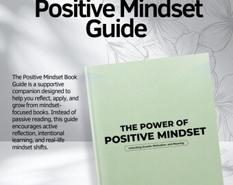 Positive Mindset Guide PDF PNG | Cognitive Reframing Workbook | Growth Mindset Tools | Mental Health | Optimism Training | Instant Download
