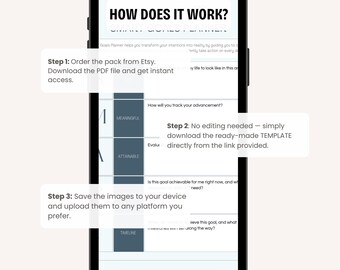 Intentional Goal Achievement Journal | Law of Attraction Manifestation Workbook | Vision Board Goodnotes Digital Planner | Self Care PDF