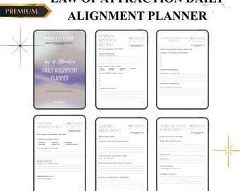 Daily Law of Attraction Alignment Planner | Manifesting Success Roadmap Blueprint | Vibration Audit System | PDF PNG Abundance Mastery Log