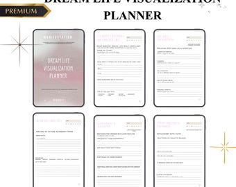 Dream Life Visualization Planner | Lifestyle Success Roadmap Blueprint | Future Identity Audit System | PDF PNG Manifesting Goal Setting Kit