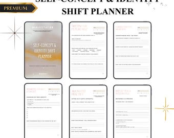 Self-Concept Identity Shift Planner | Persona Success Roadmap Blueprint | Mental Mastery Audit System | PDF PNG Transformation Guide Kit Log