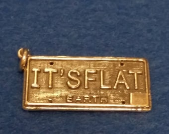 Silver It's Flat Earth License Plate