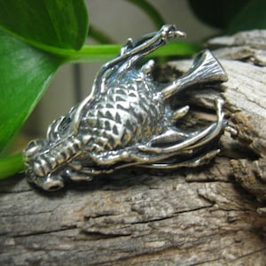 Silver Chinese Dragon Pendant