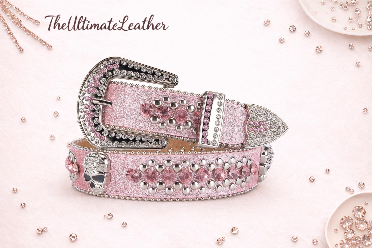 Pink Studded Belt - Etsy display picture 3