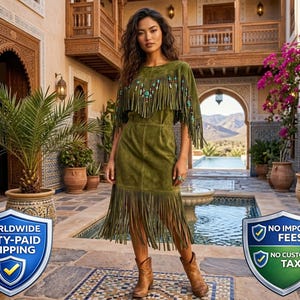 green emerald velvet dress Rock & Roll Cowgirl Women's Moss Green T-Shirt Dress BWD1R02036 – Russell's  Western Wear, Inc main image 1