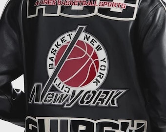 Leren Avirex RCC New York-basketbalbomberjack