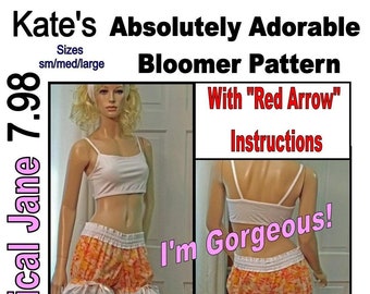 New Lower Price - Kate's Sew Easy Sewing Pattern - Kate's - Absolutely Adorable Bloomers Pattern - Size SM/Med and LG