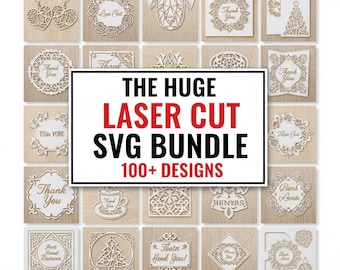 100+ Laser Cut Bundle | Valentine, Cards, Earrings, Decor | SVG DXF AI Files | Instant Download