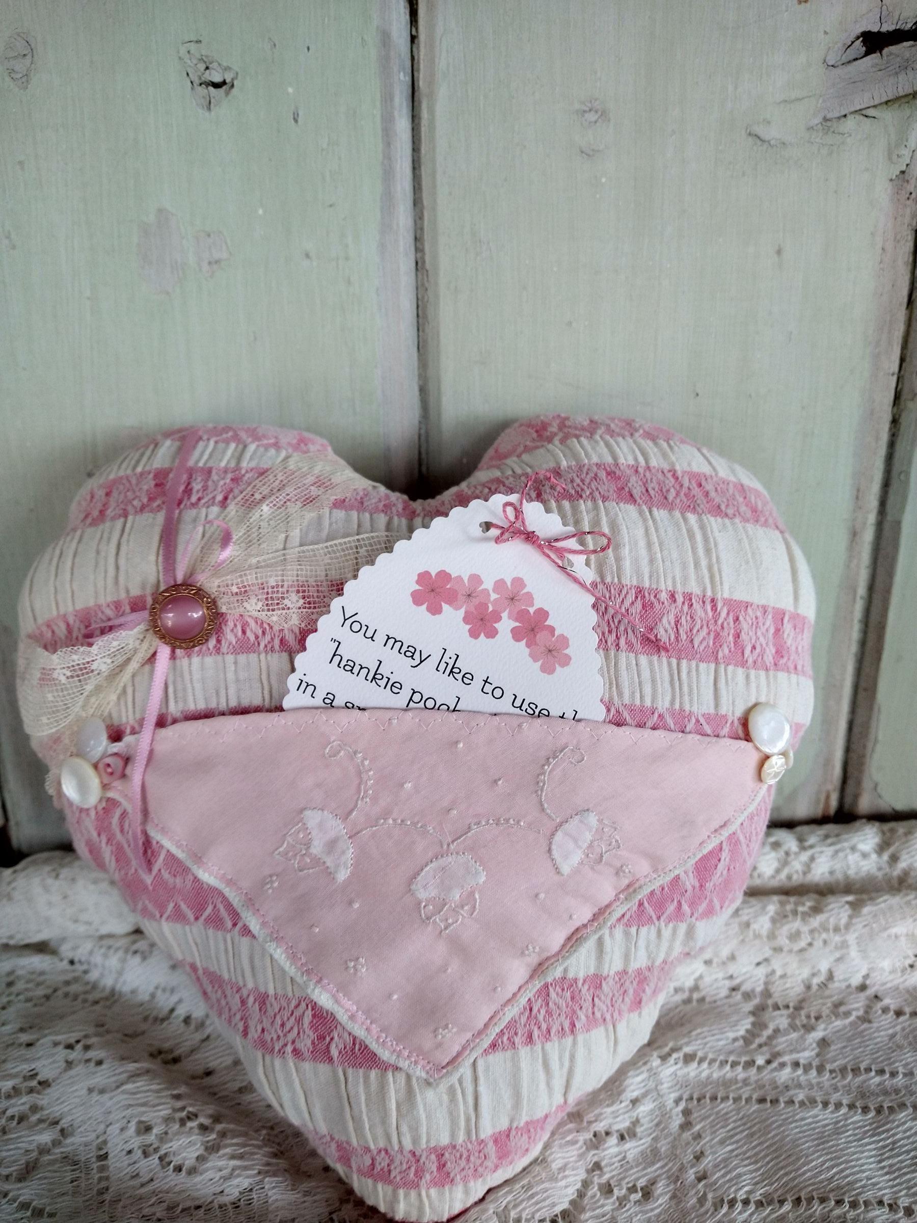 Pink Heart Pillow Lace - Etsy display picture 1