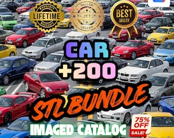 200 samochodów STL Mega Pack – pojazdy do druku 3D, samochody sportowe i klasyczne