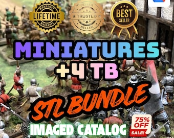 Zestaw 4 TB Miniatures STL – figurki stołowe i teren do druku 3D