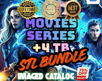 4 TB filmów i seriali STL Mega Pack – figurki, rekwizyty i dioramy do druku 3D