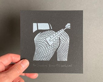 Linocut Print | Summer Bum 19