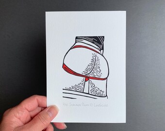 Linocut Print | Summer Bum 10