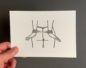 Linocut Print | Summer Bum 15
