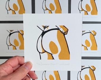 Linocut Print | Summer Bum 11