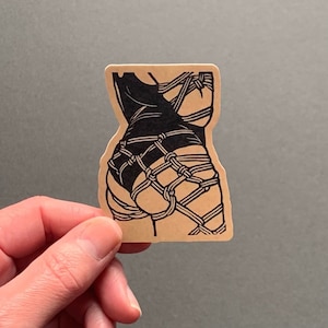 Booty Basket Sticker | Shibari | Kinky Sticker