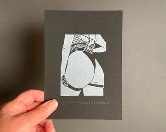 Linocut Print | Summer Bum 16