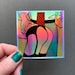 Kinky BDSM Sticker | Holographic Pop Art Spanking Vinyl Sticker 