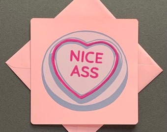 Sexy Card | Nice Ass Love Hearts | Valentine's Day Card