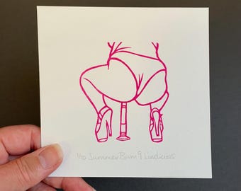 Linocut Print | Summer Bum 9