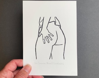 Linocut Print | Summer Bum 3