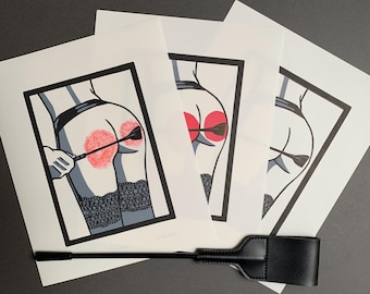 The Crop | Erotic Art Print | BDSM art