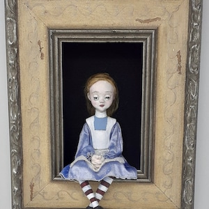 Alice In Wonderland--framed figure, shadowbox