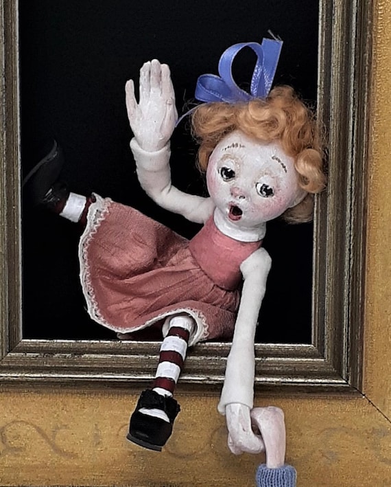 Jack And Jillsculpted Figure Doll In Shadowbox Etsy