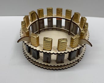 Cesta Merci cortada con láser a partir de madera contrachapada de 4 mm_ Archivo láser SVG_ Merci_