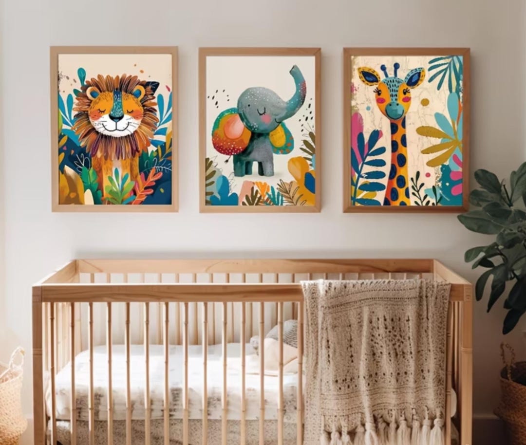 Safari Animals | Children's Room Poster | Baby Room Poster | Animal