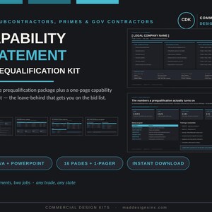 Modelo de Declaração de Capacidade do Contratante, Pacote de Pré-qualificação para Subcontratados, Editável em Canva e PowerPoint, Download Imediato imagem 5