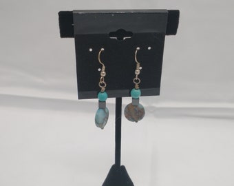 Turquoise & Hematite Earrings