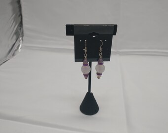 Violet Amethyst & Agate earrings