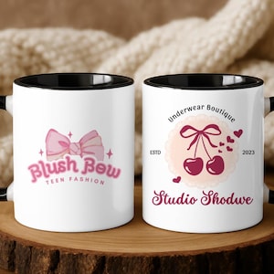 Custom Logo Mug for Business | Personalized Company Logo Coffee Cup | Bulk Branded Mugs | Corporate Gift or Employee Thank You Cup