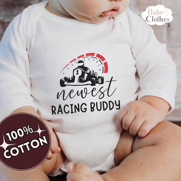 Najnowsze body dla niemowląt z kolekcji Racing Partner, uroczy strój dla niemowląt z kolekcji Racing, ogłoszenie narodzin dziecka, prezent dla noworodka, kombinezon dla tatusia z kolekcji Racing Partner®