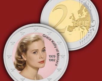 Moneta da 2 euro Monaco 2007 Grace Kelly – Edizione Classic Portrait – Non a corso legale