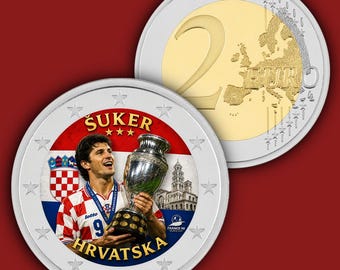 CROATIA - ŠUKER 2 Euro Coloured Unc Color Coin