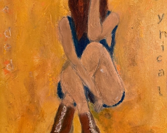 Jaded – 11x14 One-of-a-Kind Figurative Painting | Acrylic on Canvas Panel | Moody Woman Wall Art