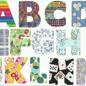 Letter Fabric Iron on Appliques Your Choice 